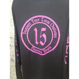 Knuckle Duster Long Sleeve Daytona Beach Outlaws Chapter 15 Black XL Knit Jersey